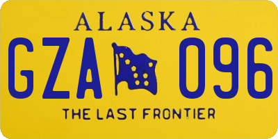 AK license plate GZA096