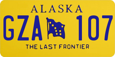 AK license plate GZA107