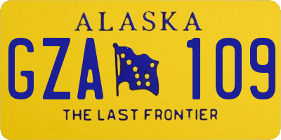 AK license plate GZA109