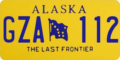AK license plate GZA112