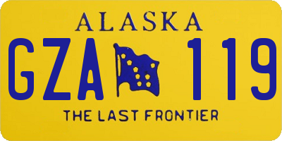 AK license plate GZA119