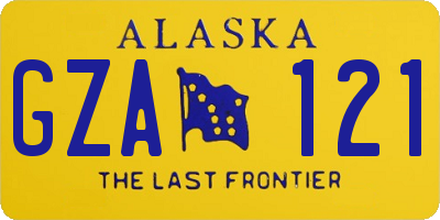 AK license plate GZA121