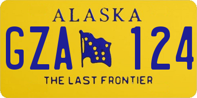 AK license plate GZA124