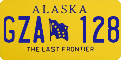 AK license plate GZA128