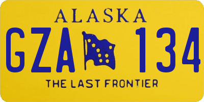 AK license plate GZA134