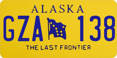 AK license plate GZA138