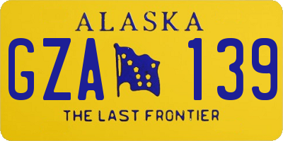 AK license plate GZA139