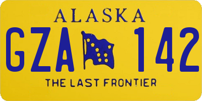 AK license plate GZA142
