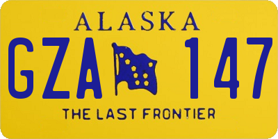 AK license plate GZA147