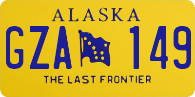 AK license plate GZA149