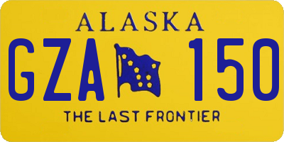 AK license plate GZA150
