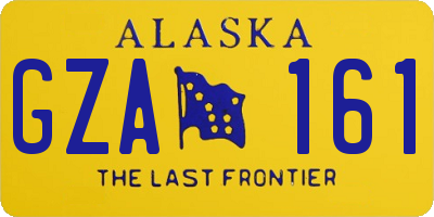 AK license plate GZA161