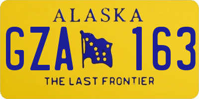 AK license plate GZA163
