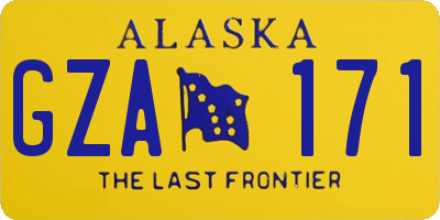 AK license plate GZA171