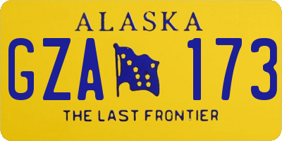 AK license plate GZA173