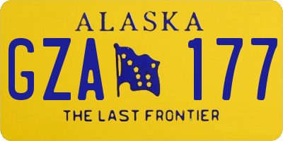AK license plate GZA177