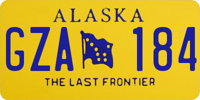 AK license plate GZA184