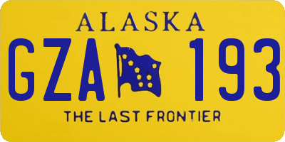 AK license plate GZA193