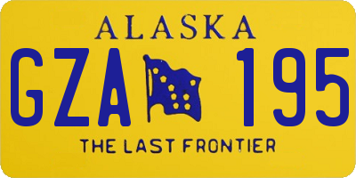 AK license plate GZA195