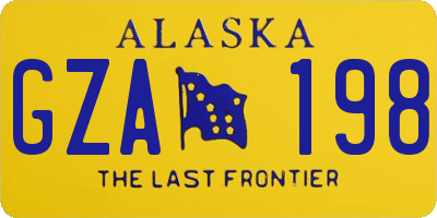 AK license plate GZA198
