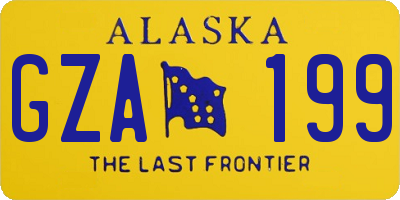 AK license plate GZA199