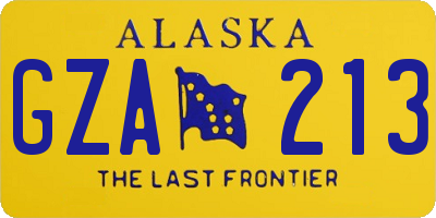 AK license plate GZA213