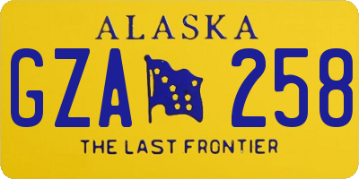 AK license plate GZA258