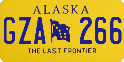AK license plate GZA266
