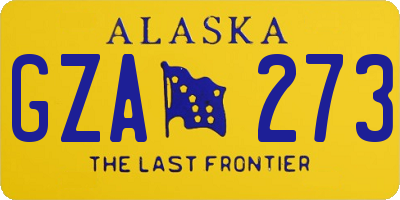 AK license plate GZA273