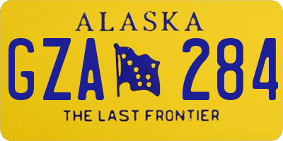 AK license plate GZA284