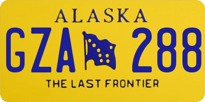 AK license plate GZA288
