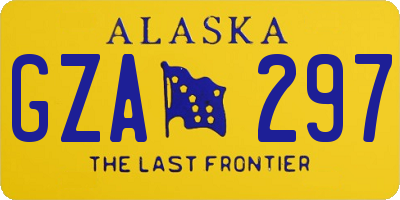 AK license plate GZA297