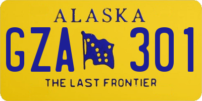 AK license plate GZA301