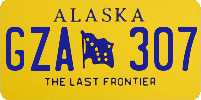 AK license plate GZA307