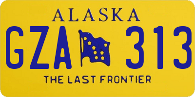 AK license plate GZA313