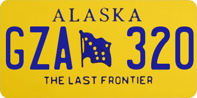 AK license plate GZA320