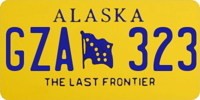 AK license plate GZA323