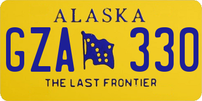 AK license plate GZA330