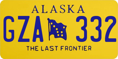 AK license plate GZA332