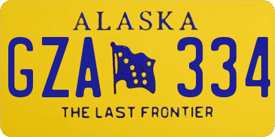 AK license plate GZA334