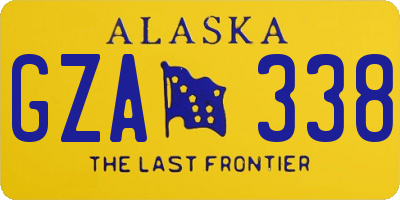 AK license plate GZA338