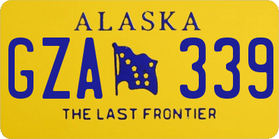 AK license plate GZA339