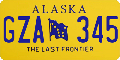 AK license plate GZA345