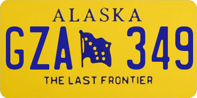 AK license plate GZA349