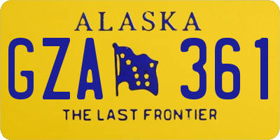 AK license plate GZA361