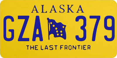 AK license plate GZA379