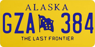 AK license plate GZA384
