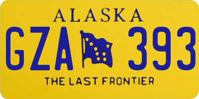 AK license plate GZA393