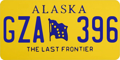 AK license plate GZA396