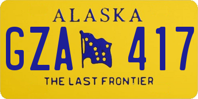 AK license plate GZA417